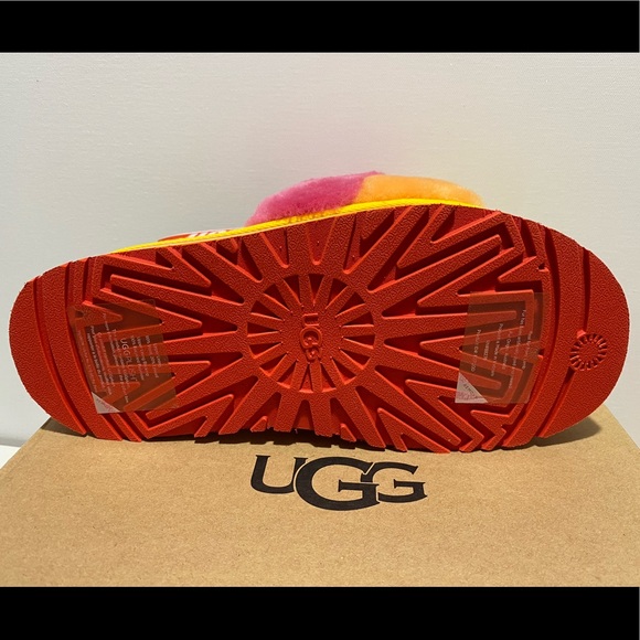 COPY - UGG Women's Disco Checker Slides: Rainbow Yellow - Picture 4 of 4